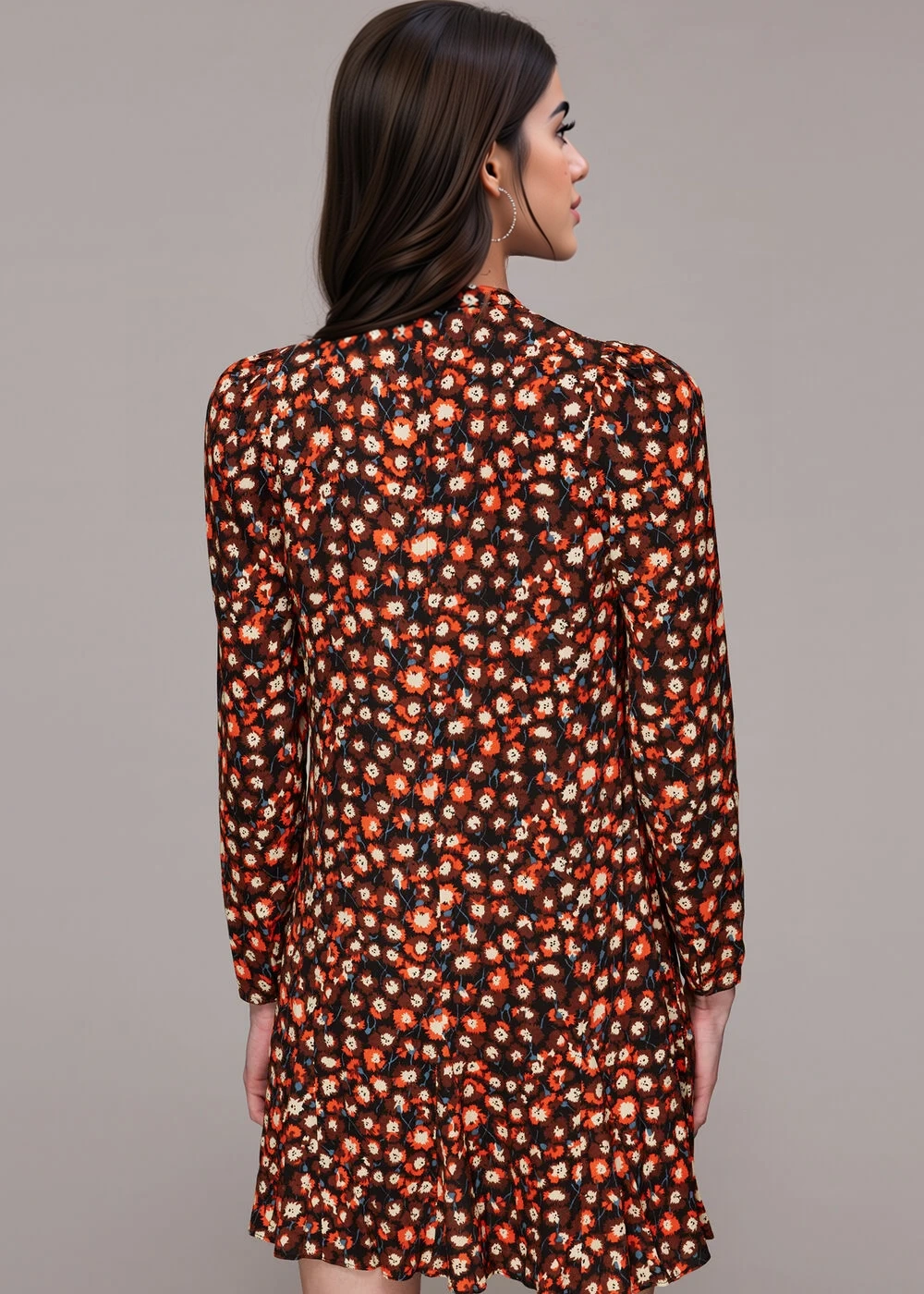 Womens Whistles Milli Dandelion Floral Flippy Dress in Red