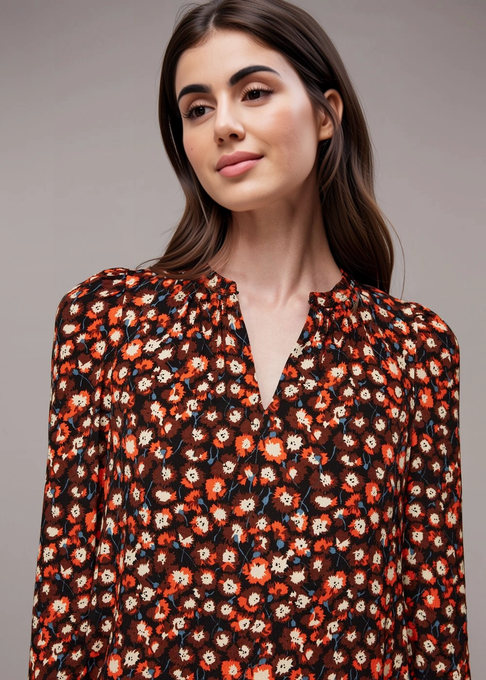 Womens Whistles Milli Dandelion Floral Flippy Dress in Red