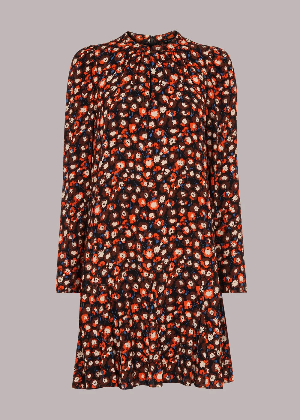 Womens Whistles Milli Dandelion Floral Flippy Dress in Red