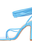 Simmi London Womens Tie Up Heel Sandals In Blue