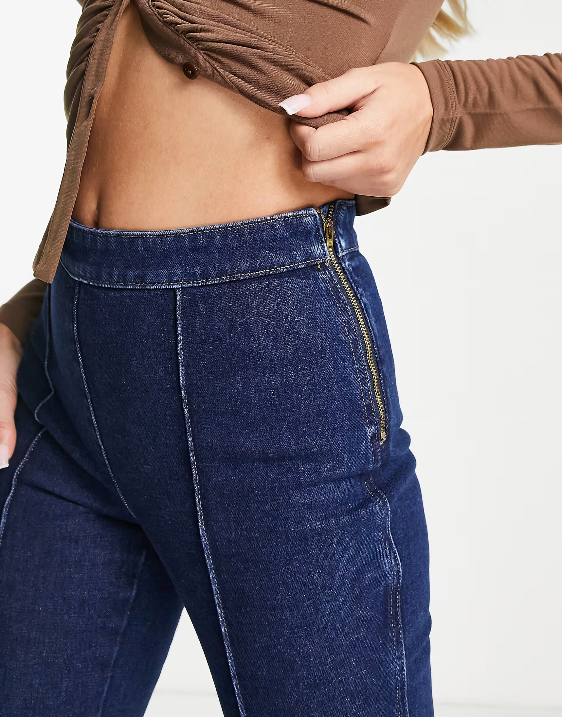& Other Stories Womens Cotton Blend Flare Jeans In Blue