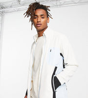 South Beach Mens Panelled Full Zip Lightweight In White