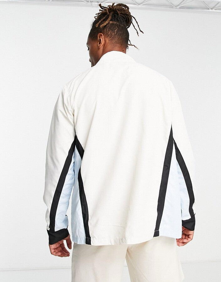 South Beach Mens Panelled Full Zip Lightweight In White