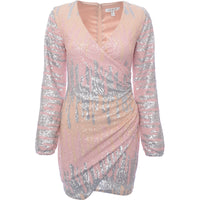 Forever New Women's Pastel Ombre Sequin Drape Mini Dress