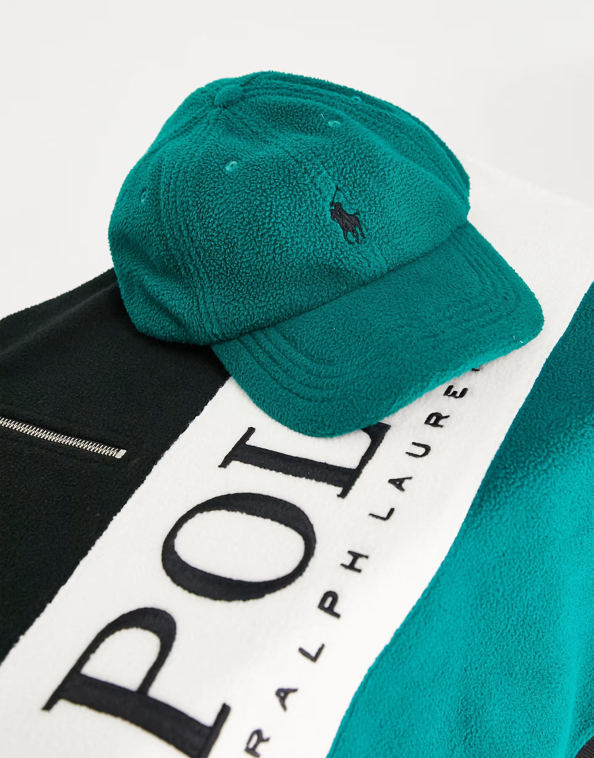 Polo Ralph Lauren Polar Fleece Cap in Green With Pony Logo