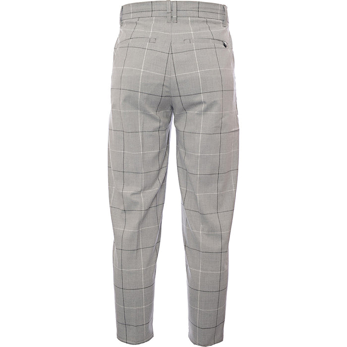 Bershka Women's Grey Loose Fit Smart Trousers