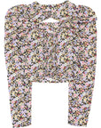 Vero Moda Petite Women's Black Ditsy Floral Cut Out Blouse