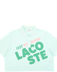 Lacoste Women's Green Crop Polo Top