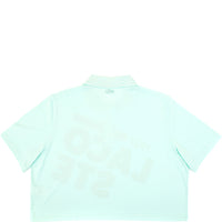 Lacoste Women's Green Crop Polo Top