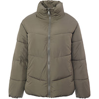 New Look Women's Boxy Puffer Jacket in Light Khaki