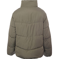 New Look Women's Boxy Puffer Jacket in Light Khaki