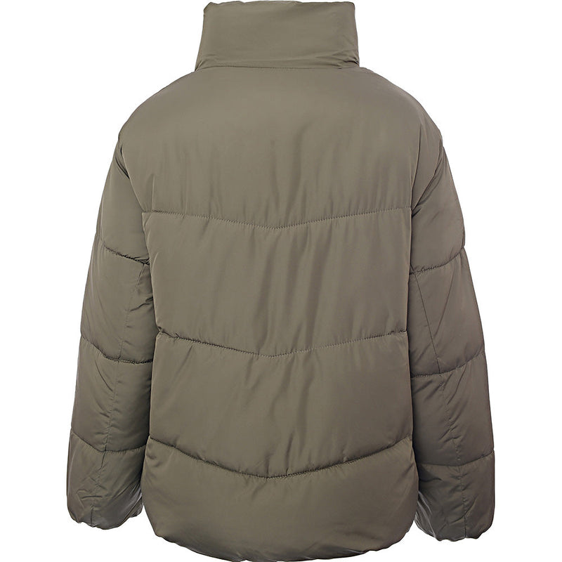 New Look Women's Boxy Puffer Jacket in Light Khaki