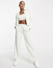 Pimkie Womens Matte Satin Wide Leg Trouser in Mineral Grey