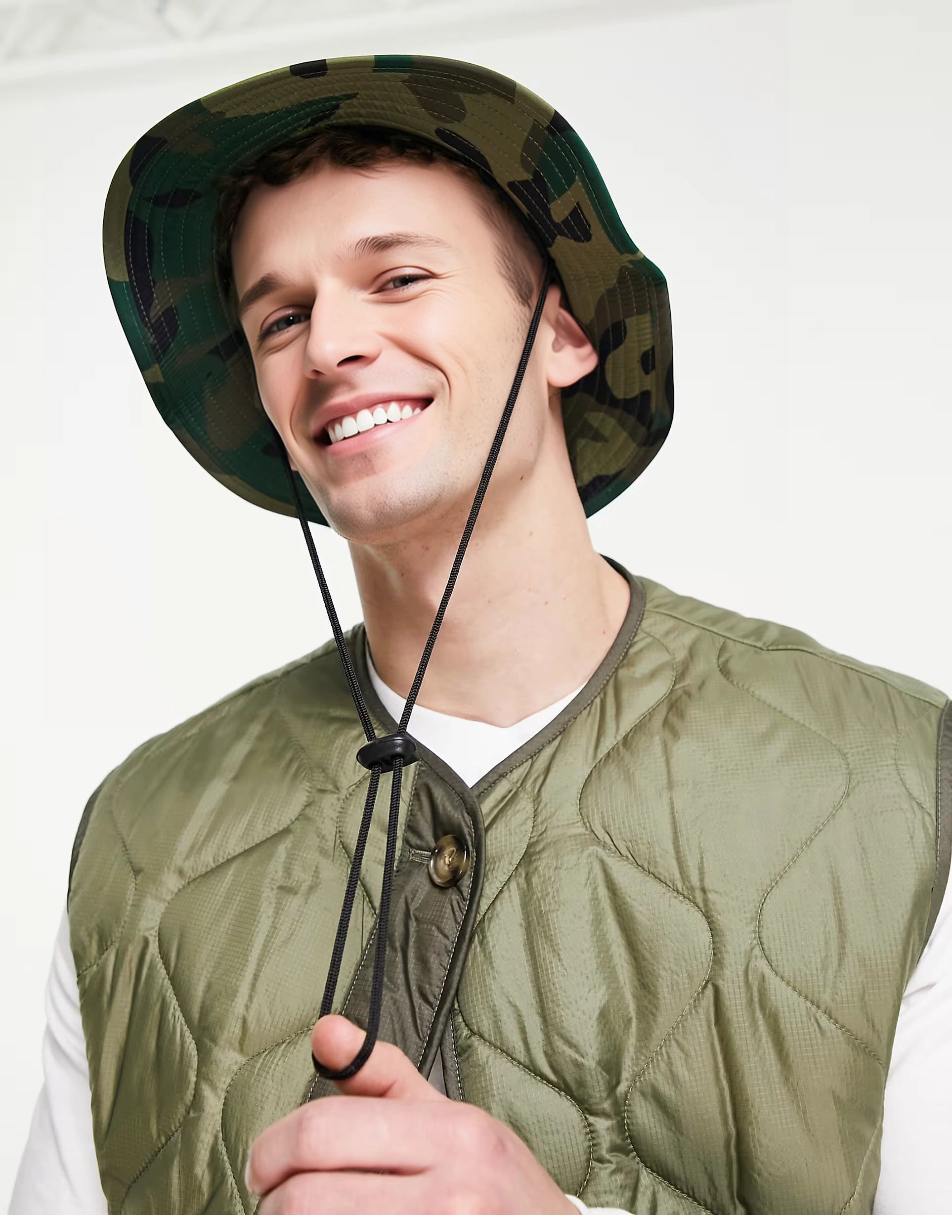 Hurley Mens Black Country Boonie Hat in Camo In Green