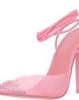 Public Desire Women's Pink Baylah Heel Shoes