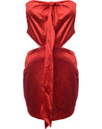 First Distraction Womens The Label Cut Out Sati in Red