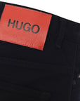 Hugo Mens 338 Straight Crop Jeans In Black