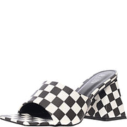 Womens Raid Wide Fit Khloe Mid Heel Mule  In Multicoloured