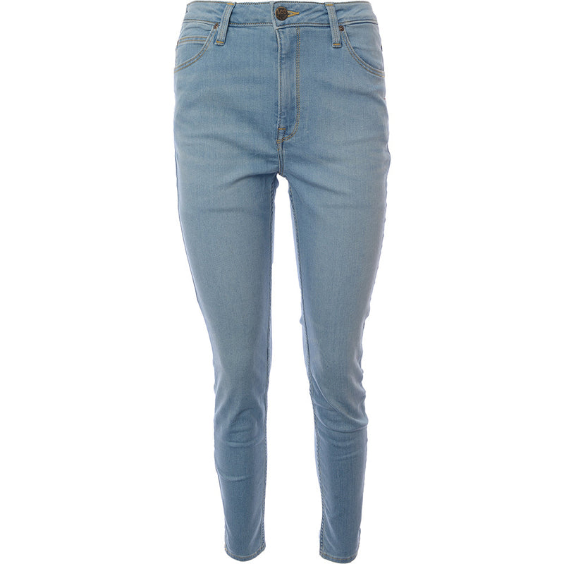 Lee Womens Retro Skinny Jeans in Light Blue Denim