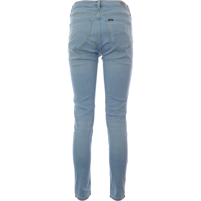 Lee Womens Retro Skinny Jeans in Light Blue Denim