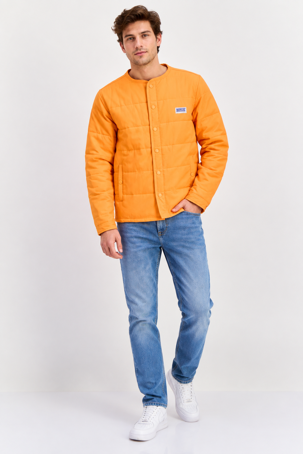 The Hundreds Mens Light Padded Jacket In Orange