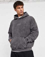 Jameson Carter Mens Arny Hoodie in Black Acid