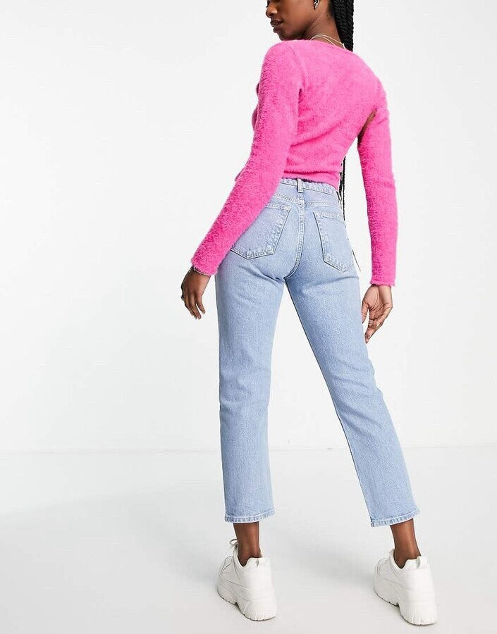 Asyou Womens Knitted Eyelash Cut Out Top In Pink
