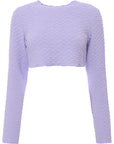 Monki Women's Lilac Long Sleeve Textured Top