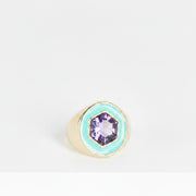 Big Metal London Womens Statement Ring in Gold Plate