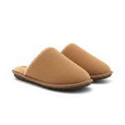 New Look Mens Suede Mule Slipper With Faux Fur in Tan In Brown