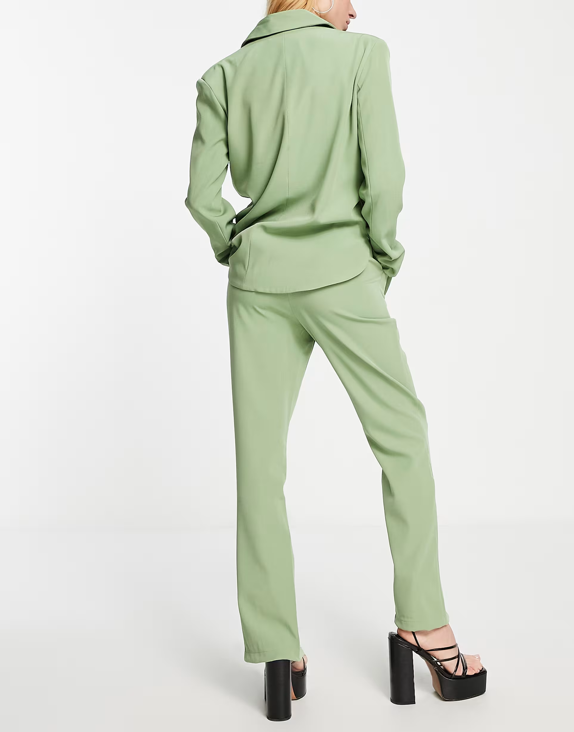 4Th & Reckless Blazer Co Ord in Green