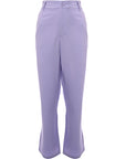 Mens Bando Wide Leg Loose Fit Suit Trousers in Lilac