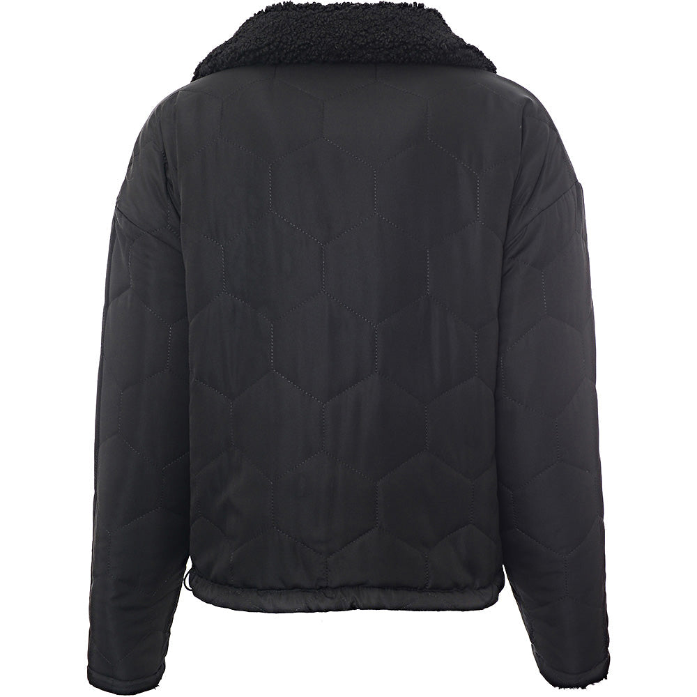 Borg jacket womens black best sale