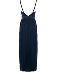 Anaya With Love Women's Navy Bridesmaid Tulle Plunge Front Maxi Dress