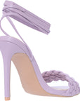 Raid Women's Lilac Wide Fit Garry Plait Strap Heeled Sandals