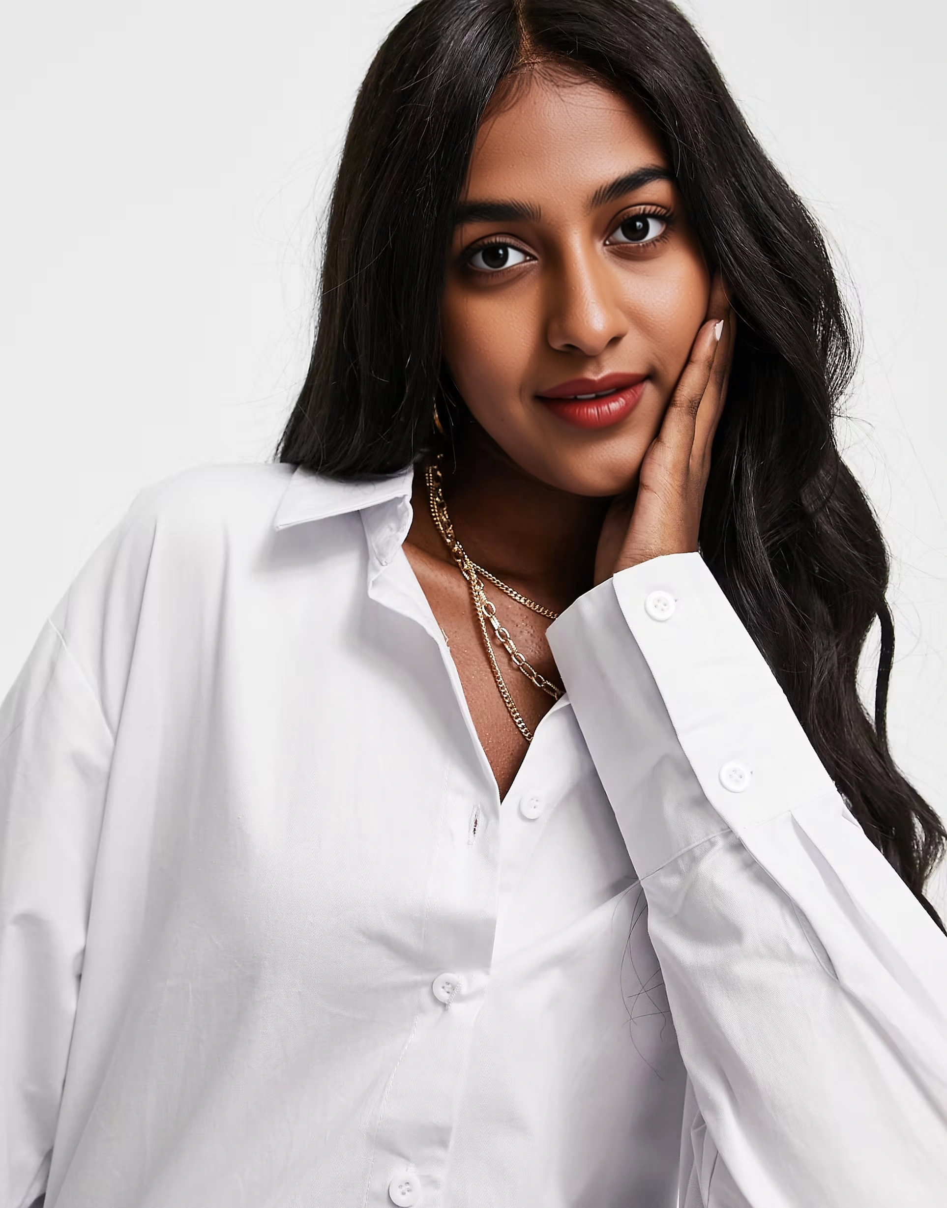 Public Desire Womens Oversized Shirt Dress With Open Back In White