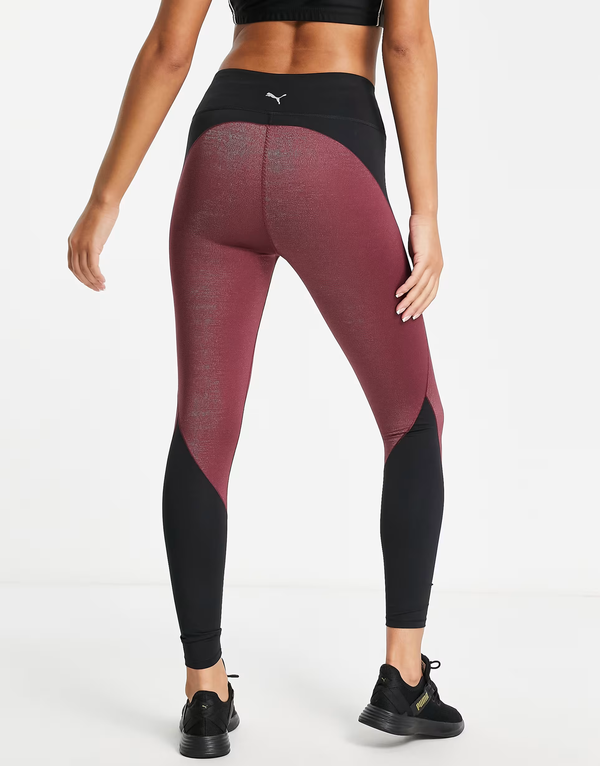 Puma Womens Studio Metallic High Rise Leggings