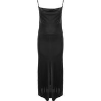 AX Paris Women's Black Cowl Neck Satin Slip Dress