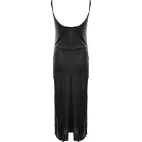 AX Paris Women's Black Cowl Neck Satin Slip Dress