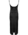 AX Paris Women's Black Cowl Neck Satin Slip Dress