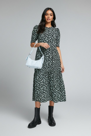 AX Paris Womens Midi Dress in Navy & Green Floral