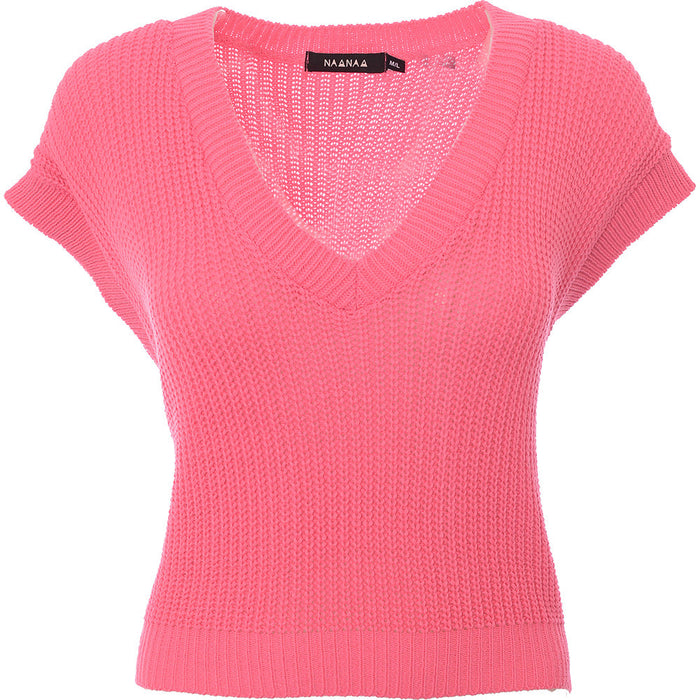 NaaNaa Womens Fuschia Knitted Vest