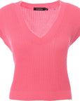 NaaNaa Womens Fuschia Knitted Vest