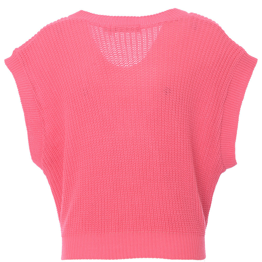 NaaNaa Womens Fuschia Knitted Vest