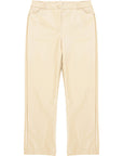 4th & Reckless Women's Buttercream Straight Leg Leather Look Trousers Co-Ord