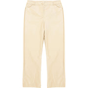 4th & Reckless Womens Straight Leg Leather Look Trousers Co Ord in Buttercream