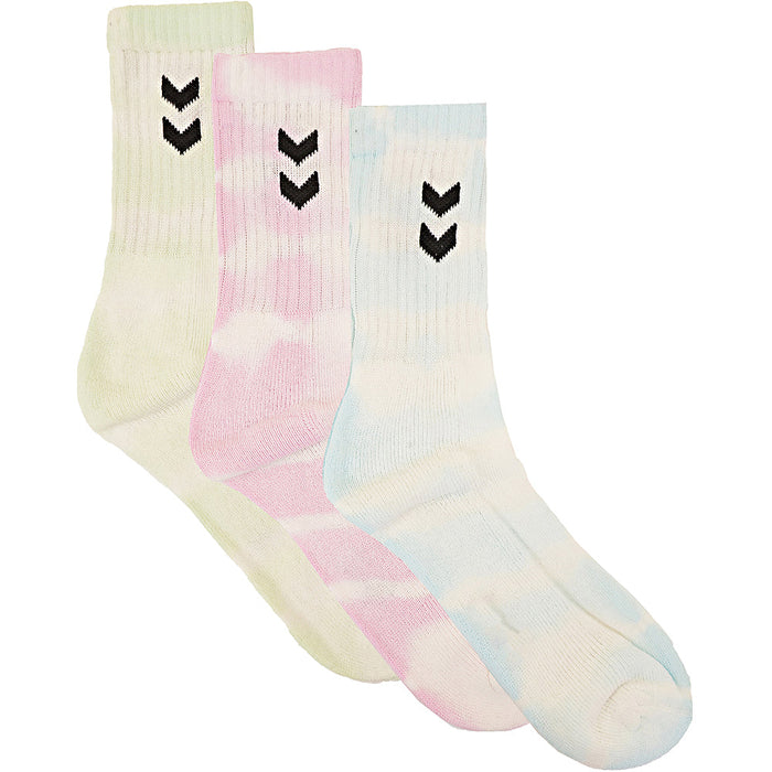 Hummel Mens Multi Pastel Tie Dye 3-Pack Socks