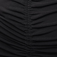 First Distraction Women's Black Asymmetric Ruched Dress