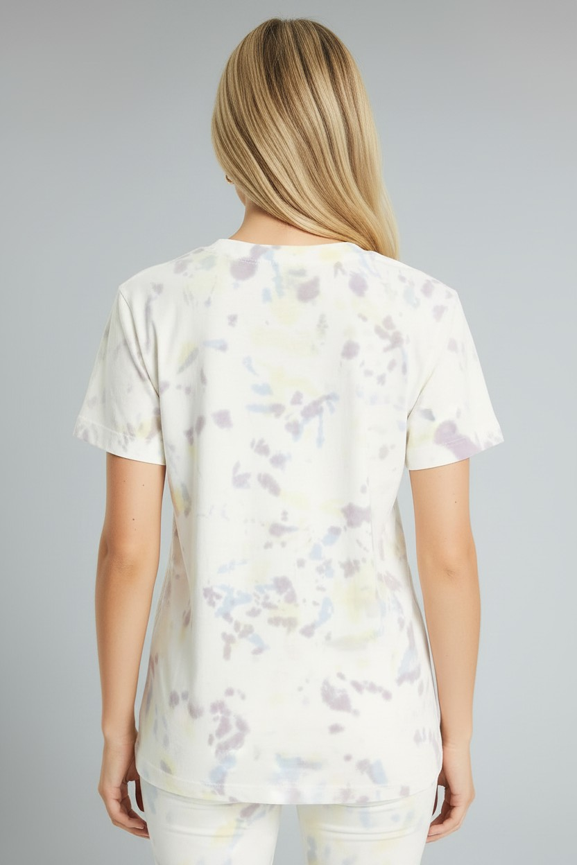 Quiksilver Womens Tie Dye Cropped T-Shirt In Pink
