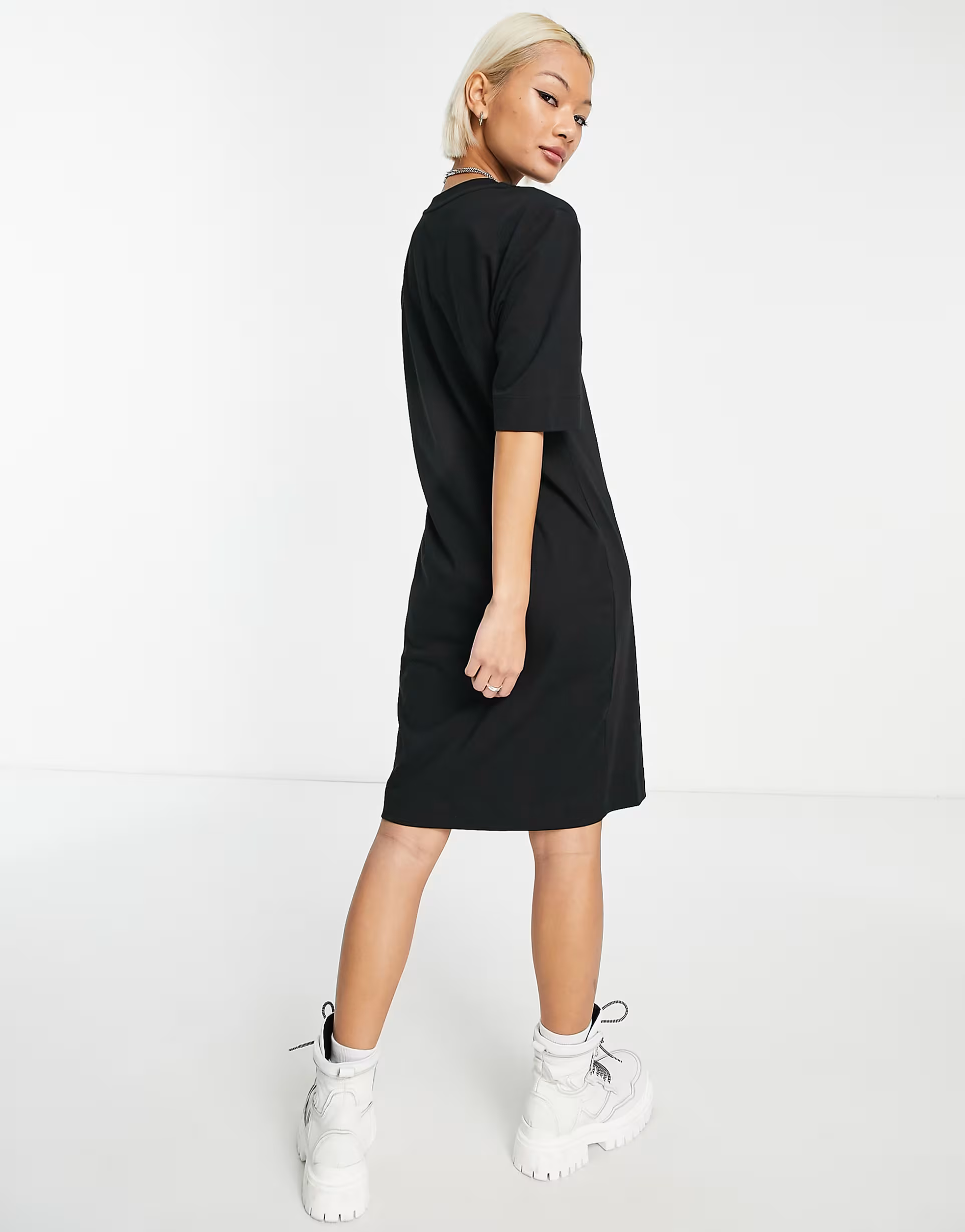 Love Moschino Womens Logo T-Shirt Dress In Black